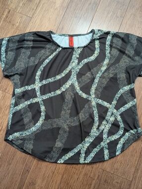 Homegrown Hawaii Top Shirt Blouse Aloha Wear Lei print Size SM 10
